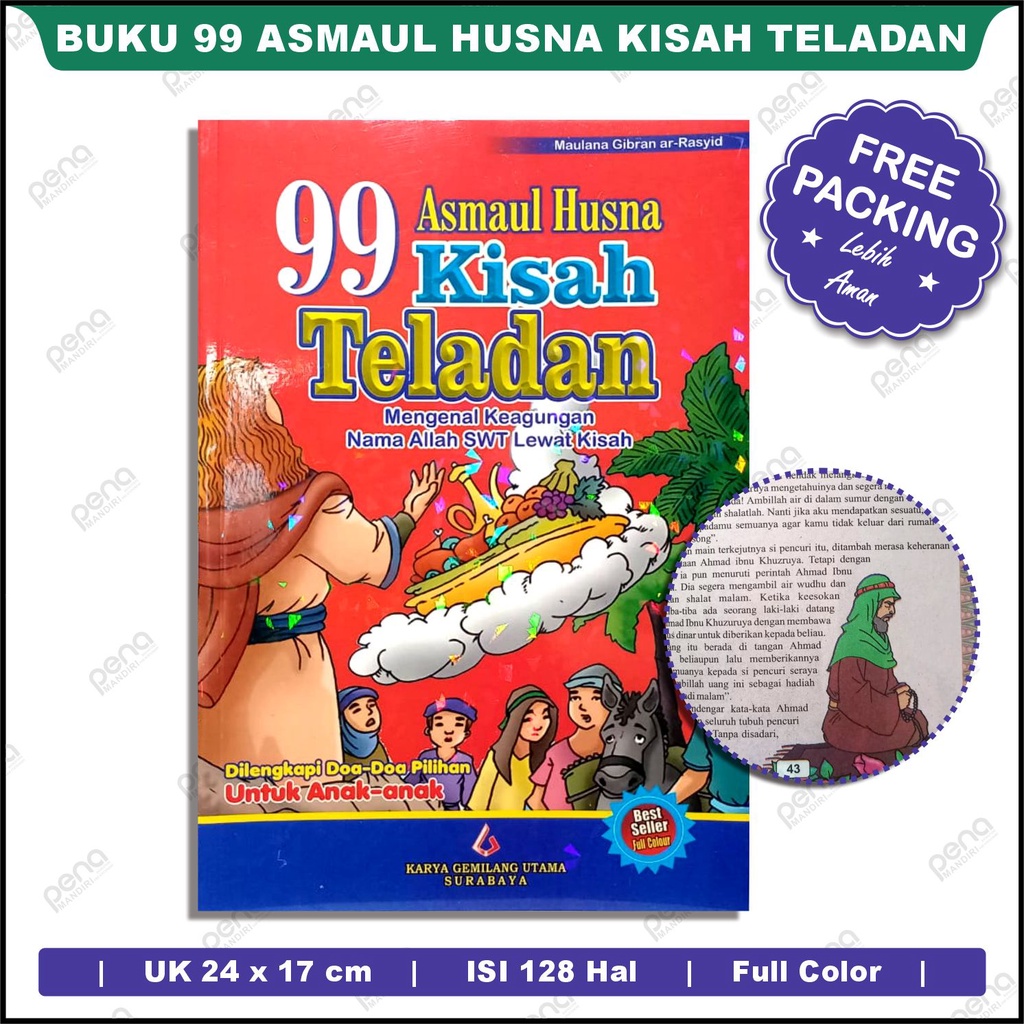 Buku 99 Asmaul Husna Kisah Teladan Untuk Anak Full Collor KGU