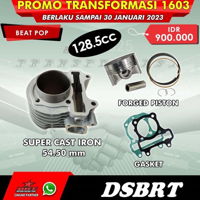 Blok Bore Up BRT Beat POP ESP STREET SCOOPY ESP 54.50 mm 130 CC