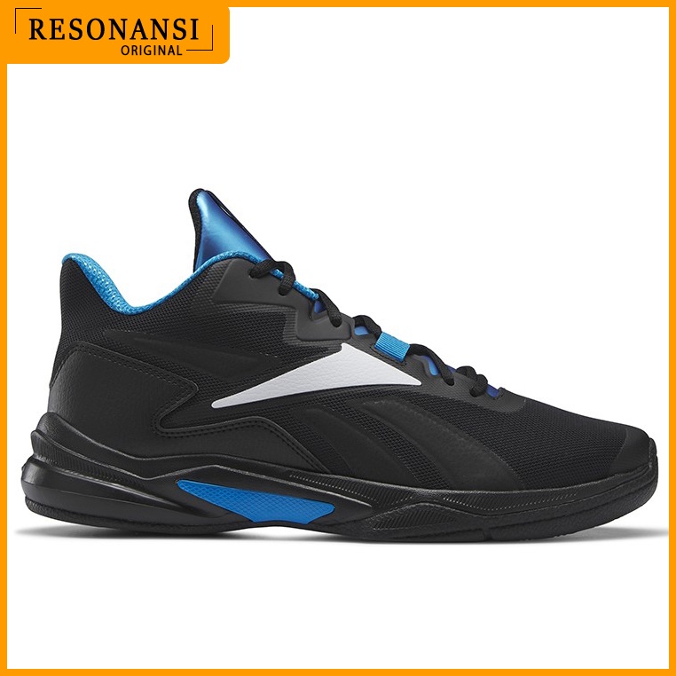 SEPATU PRIA TERBARU REEBOK ORIGINAL SNEAKERS MORE BUCKETS HITAM EMPUK