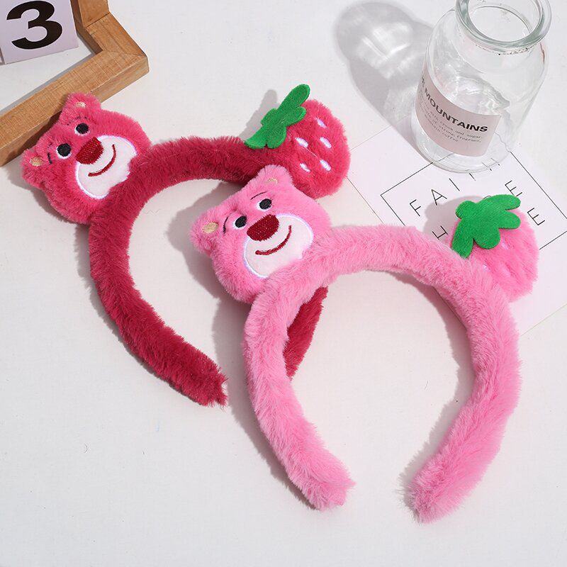 TS01-BD0053 Bando wanita fashion boneka strawberry Bandana anak lucu impor korea