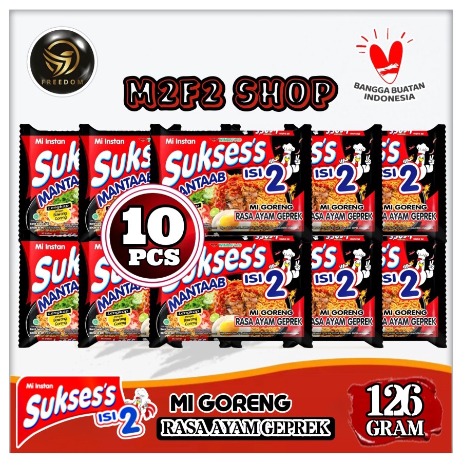 

Mie Suksess | Mi Sukses Instant Goreng Rasa Ayam Geprek - 126 gr (Kemasan 10 Pcs)