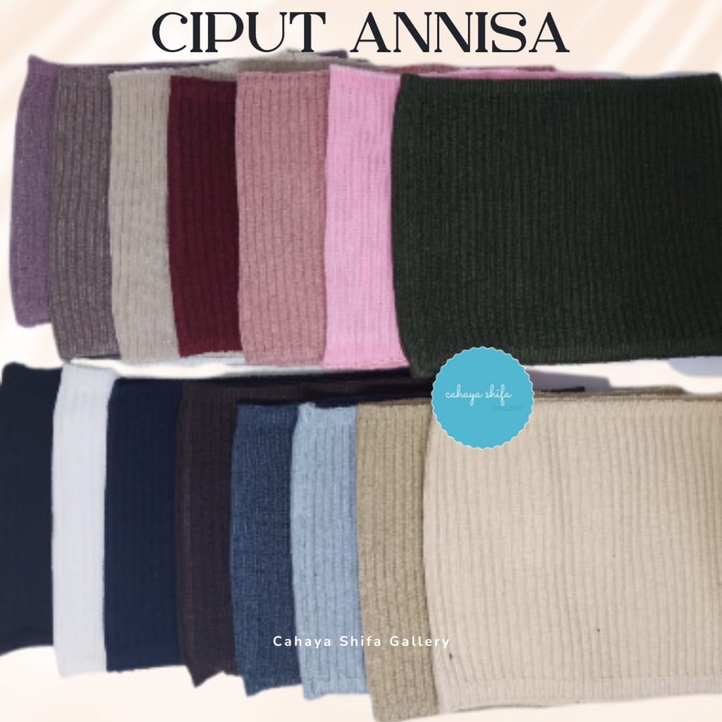 Bandana rajut salur premium polos anisa bandana annisa