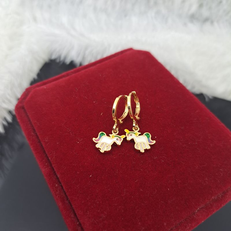 Anting anak kuda poni /unicronyaxiya lapis emas
