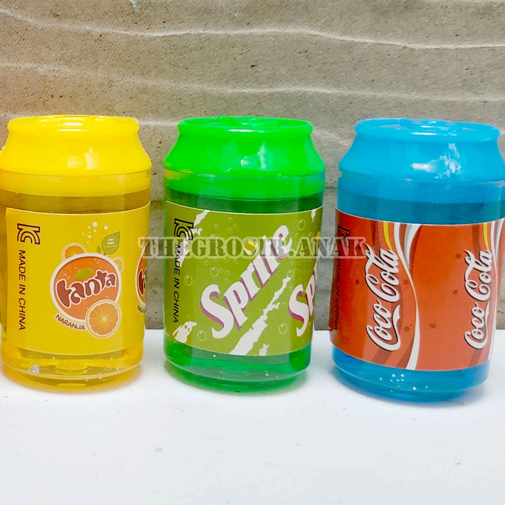 MURAH!!! SLIME CLEAR JELLY BOTOL SODA STARLUCKS SPRITE FANTA COLA STARBUCKS WARNA RANDOM