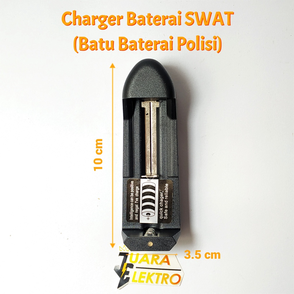 Charger Baterai SWAT Universal Model TG-CS16C | Tempat Cas Baterai Single Charge Battery 18650