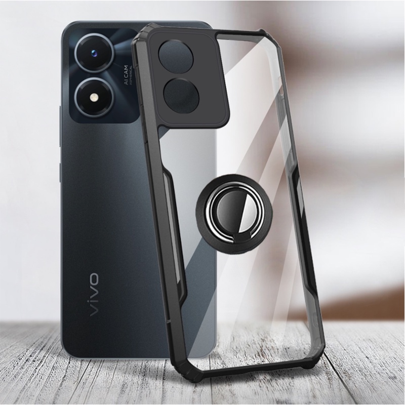 Ring Case VIVO Z1 V11 Pro Y02 Y35 Y02S Y35 Y16 Y50 Y30 Y30i Y73 Y19 Y5S Y17 Y15 Y12 Y11 Y12i Y20 Y20S Y20i Y12S Y21 Y33S Y21S Y21A V21 V21E Z5X 4G 5G Casing With Ring Holder Softcase