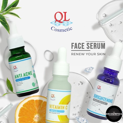 QL cosmetic face serum wajah vitamin C anti acne brightening