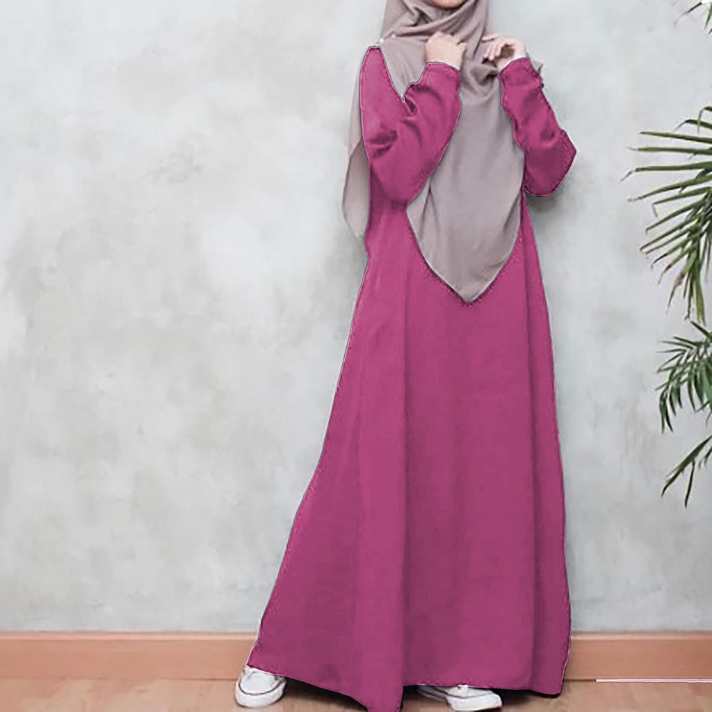 Dress Gamis Polos Dress Wanita | Size S M L XL XXL | Gamis Jumbo Matt Syakila HQ