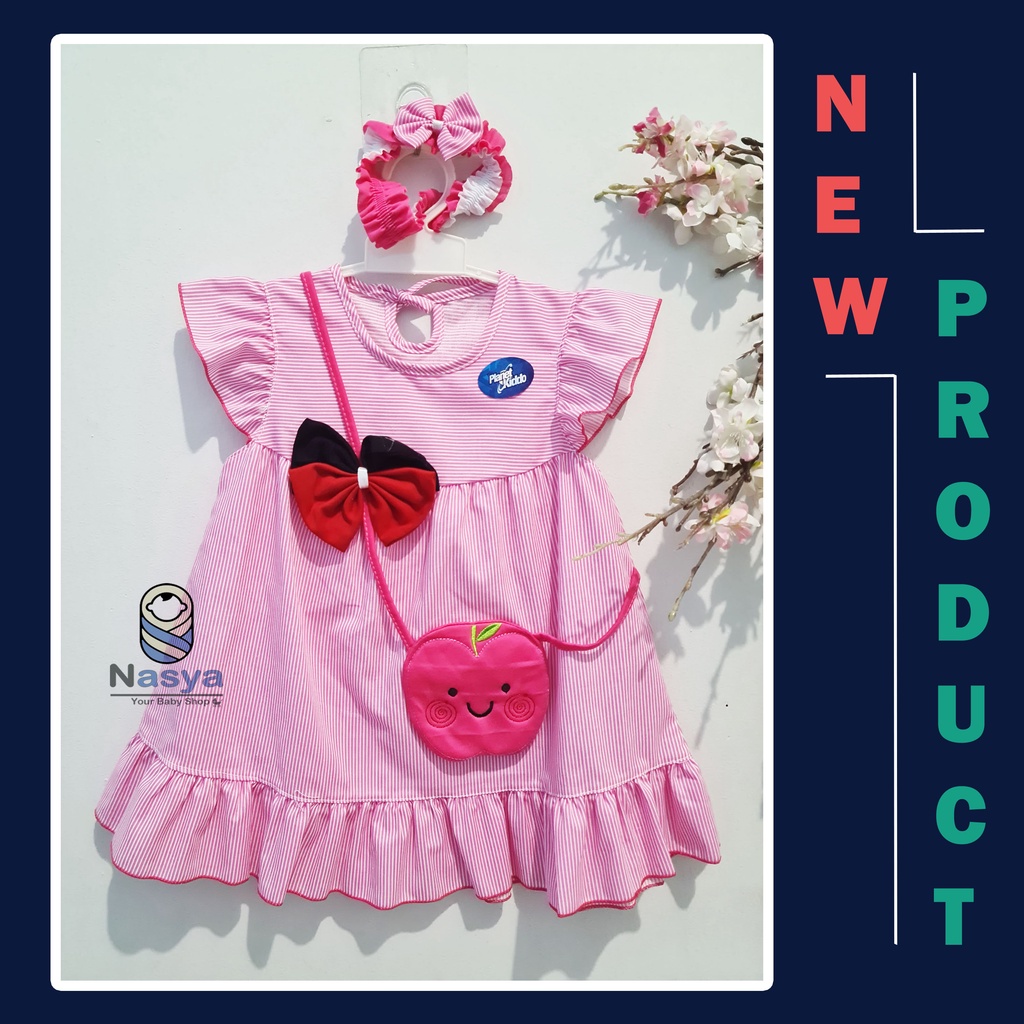 [P-003A] Dress Bayi (6-18 bulan)  / Baju baby Perempuan karakter (Gratis Bandana)