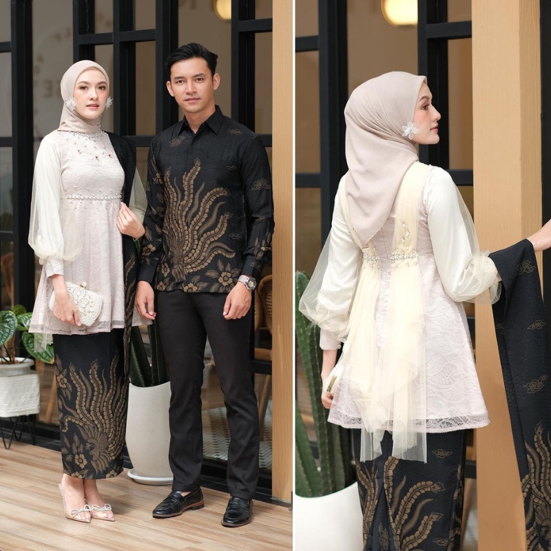 Kebaya Couple Modern Kebaya Wisuda Set Tunik Lamaran Tunangan Batik Baju Couple Kondangan Terbaru 2023