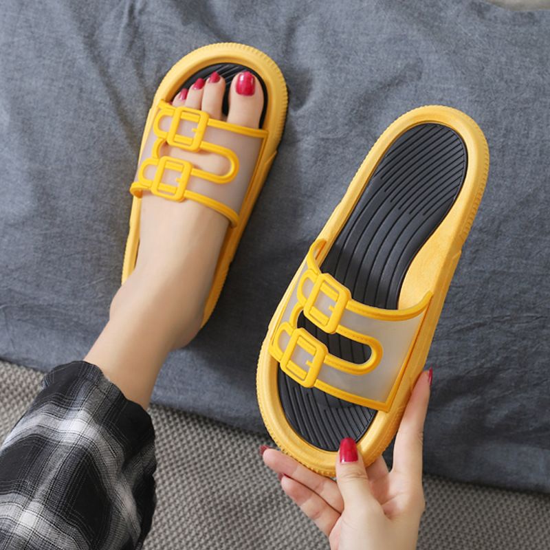 Sandal Selop Karet CEWEK COWOK VANILLA Jelly Import 2178 / Sandal jelly wanita import korea / Sandal karet rumah murah terbaru / Bahan EVP super lembut Sandal bawah tebal yang dapat dipakai