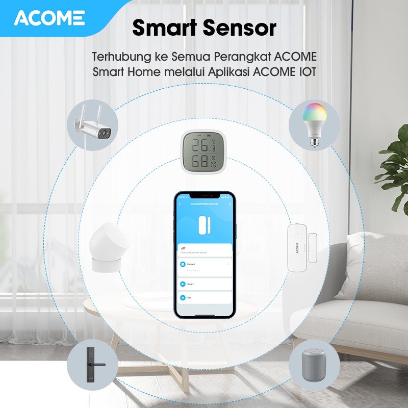 Sensor Pintu Acome DW1 Smart Control Door and Window Sensor