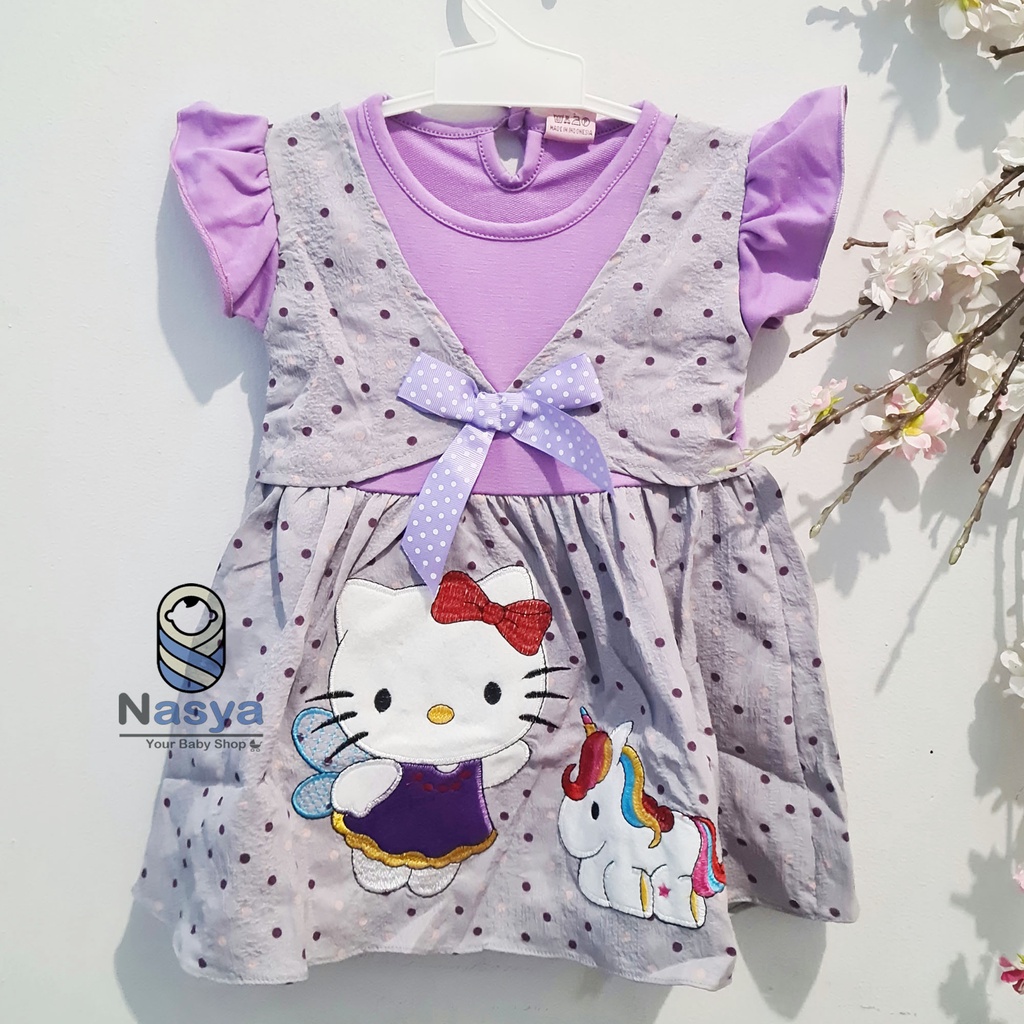 [SL-032] Dress bayi pendek anak overall motif animal lucu dan murah (3-6 bulan)