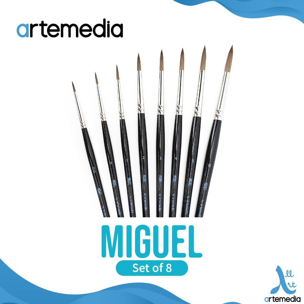 

Kuas Lukis Artemedia Miguel Round Sable-Syn Brush Set 8
