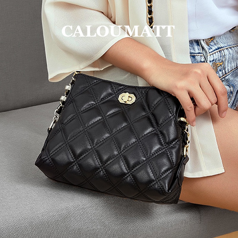 tas kecil wanita Kulit tas selempang wanita  korea tas mini selempang pesta tas bahu wanita hitam sl