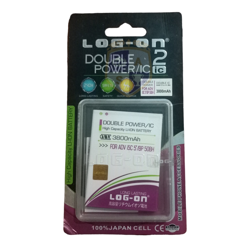 BATERAI LOGON ADVAN I5C 5” BP-50BH DOUBLE POWER DOUBLE IC