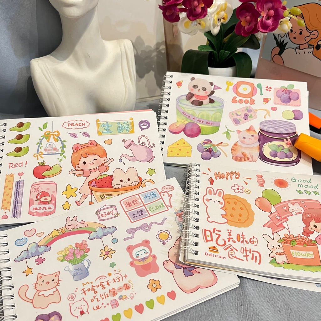 

BUKU SPIRAL STICKER TEMPELAN KREATIF ESTETIK SWEET LITTLE GIRL HARGA TERMURAH NOTEBOOK STICKERS KOREA LUCU IMUT ISI BANYAK KADO GIFT LENGKAP BISA COD