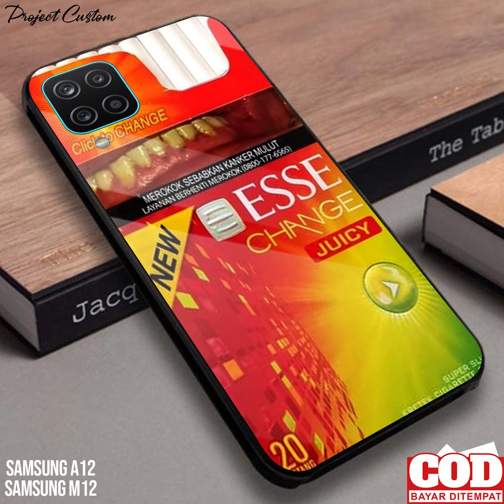 Case Samsung A12 / Samsung M12 - Casing Hp Samsung A12 / Samsung M12 Terbaru [ ESS-05 ] Softcase Glass - Silikon Hp - Kesing Hp - Mika Hp - Pelindung Hp - Cover Hp