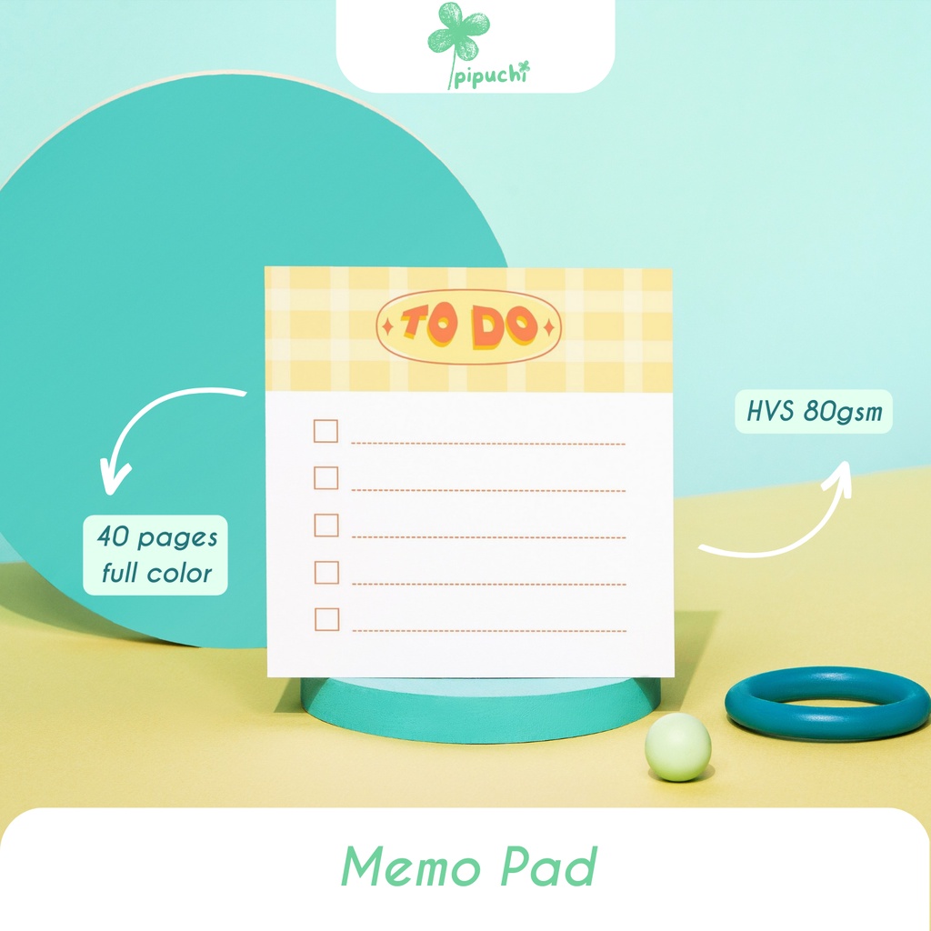 

Pipuchi's Memo Pad To Do Series 03 - Note Pad Lucu Aesthetic (40 lembar)