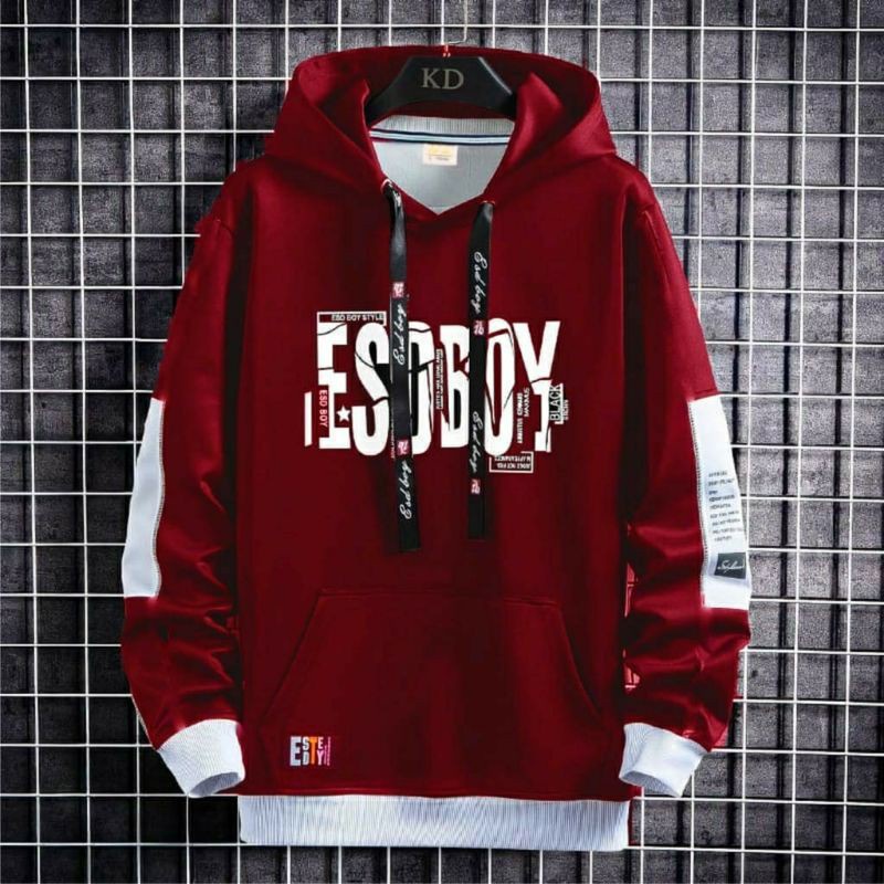 Cod Jaket Sweater Hoodie Distro Pria Sweeter Hudy NY Laki Laki Sweter Hudie Putih Cowok Suiter Hody Cowo Sewiter Hudie Keren Suwiter Switer Hody Keren Terbaru Remaja Dewasa Kekinian-ESOBOY MAROON