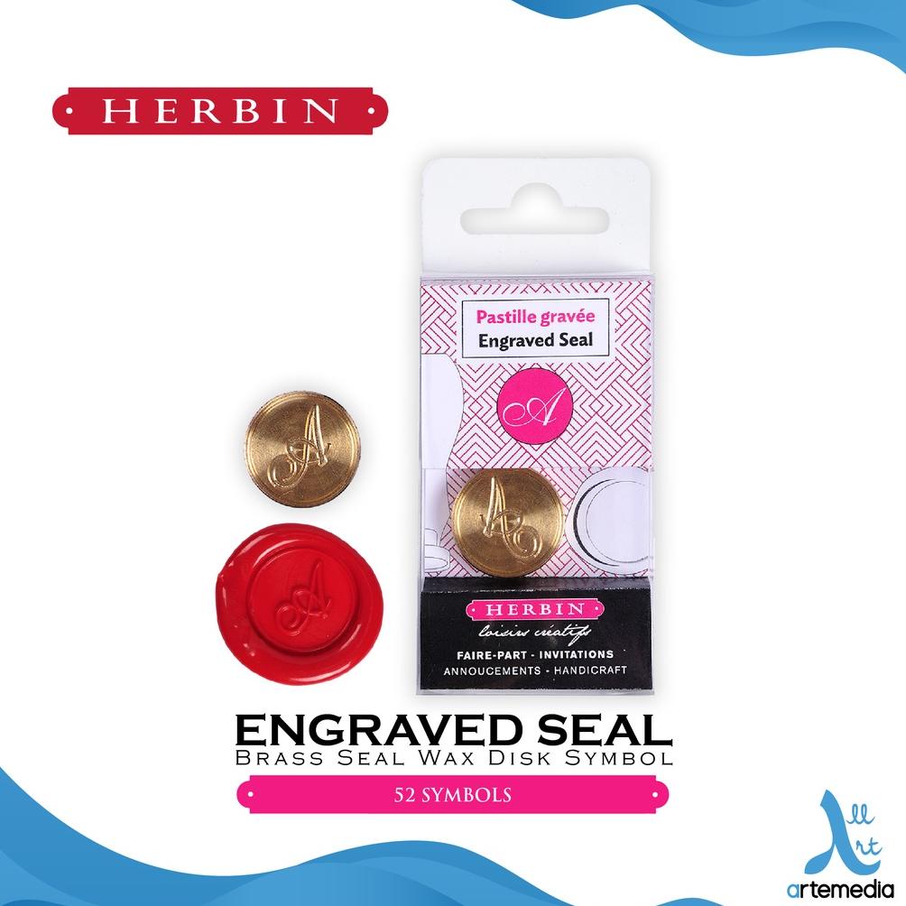 

Stempel Segel Lilin Herbin Brass Seal Wax Disk Symbol Motif - 1/2