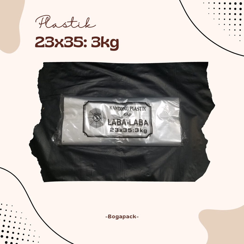 Plastik Bening Laba-laba 23x35 / Plastik Bening 3kg / Plastik Laba-laba / Plastik HT / Plastik Kemas
