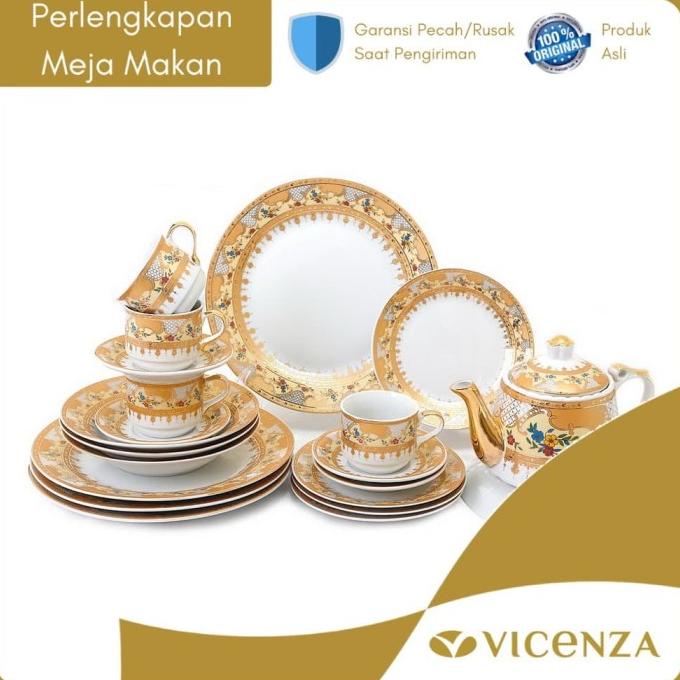 Vicenza Dinner Set Perangkat Makan Piring Gelas D22 Camelia