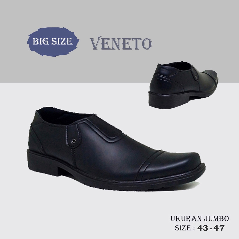 VENETO BIG SIZE | Sepatu Pria Pantofel Kantoran Slip On Oxford Kantor Ukuran Besar Jumbo 43 44 45 46 47