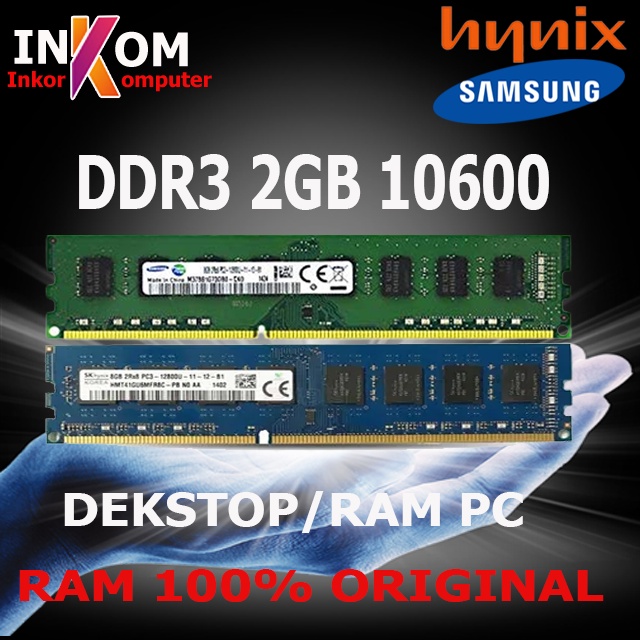 Memory Ram PC DDR3 2GB PC-10600 All  merk