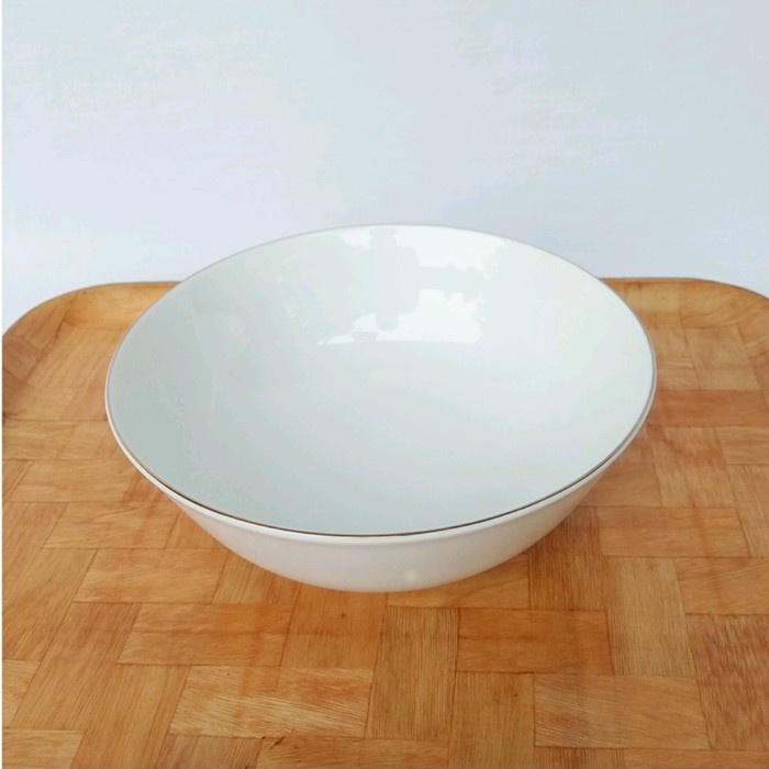 Best Seller Mangkok Putih Keramik Besar Ukuran 23,5 Cm/ Mangkok Indokeramik Putih
