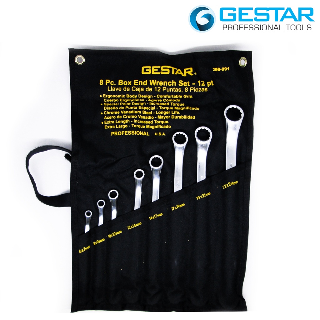 GESTAR/CROSSMAN-Tool Set 8 Pc End Wrench Set (Metric) 396-091