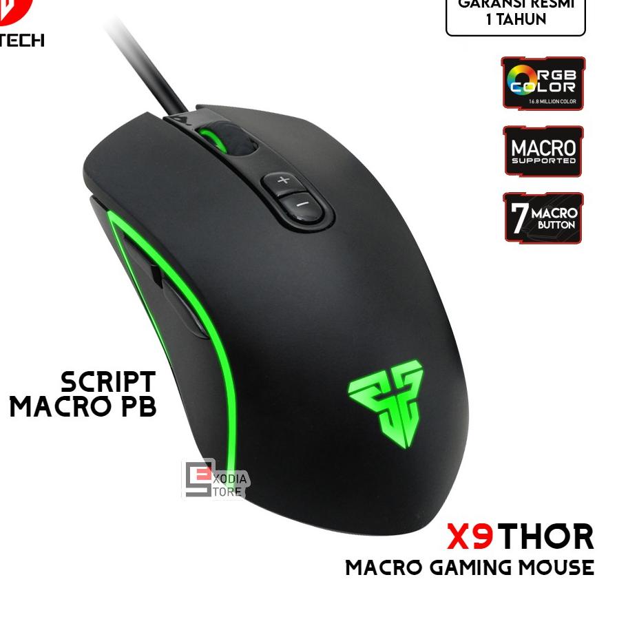 ➣ Fantech Gaming Mouse Macro X9 THOR Original RGB 7D Programmable 4800 Dpi PB ➮