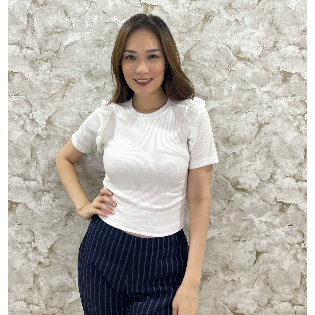 MODAVIE - CASSY CROPTOP Atasan Wanita Kaos CropTop Baju Atasan Wanita