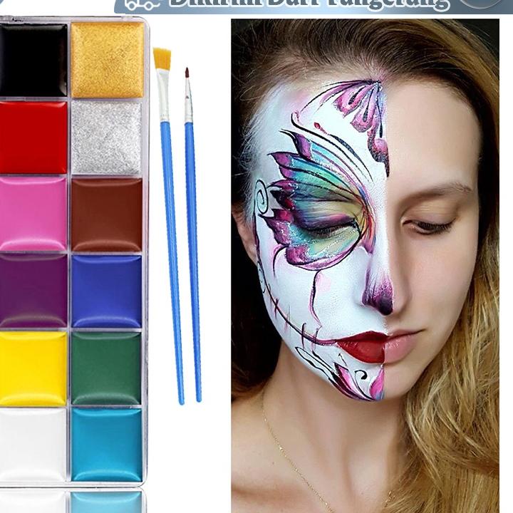 

✨ 12 Warna Body Face Painting Cat Wajah Painting Wajah Body Painting Palette Wajah 