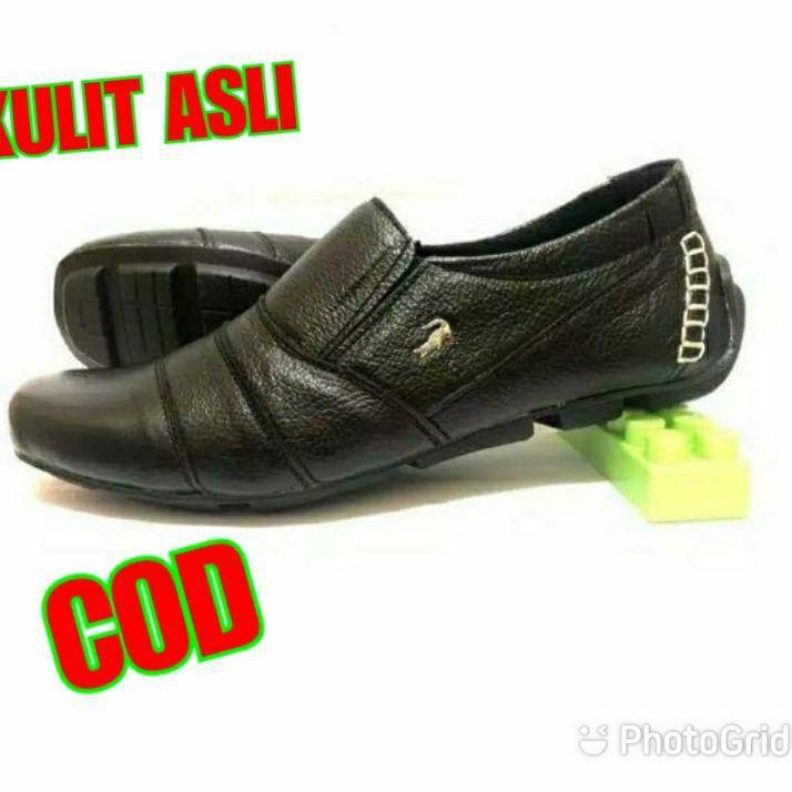Termurah dan terbaik Sepatu Pria Slip On Kulit Asli Crocodile Slde ?