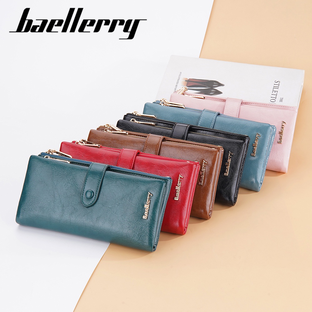 BAELLERRY N1911 Dompet Wanita Panjang Bahan Kulit PU Leather Premium WATCHKITE WKOS