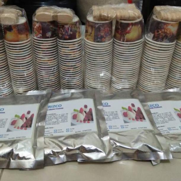 

(♥C6369] paket ice cream 4 bubuk + 4 slop cup uk 50 ml