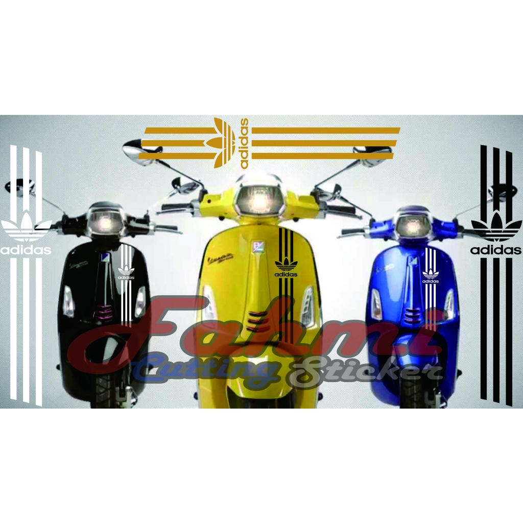 striping adidas buat ukuran semua vespa matic & vespa listrik