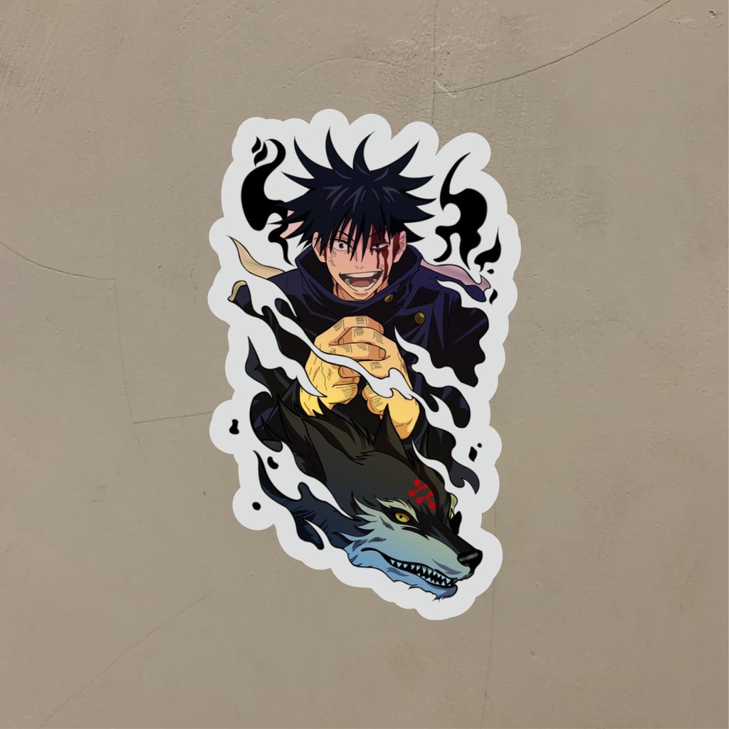 

Stiker Anime Hologram Fushiguro Megumi Jujutsu Case Hp dan Laptop 7 Cm
