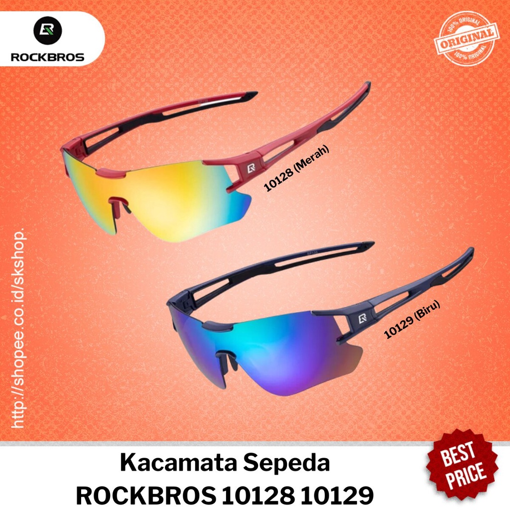 Kacamata Sepeda Gowes ROCKBROS 10128 Polarized Anti UV Pria Wanita Ori