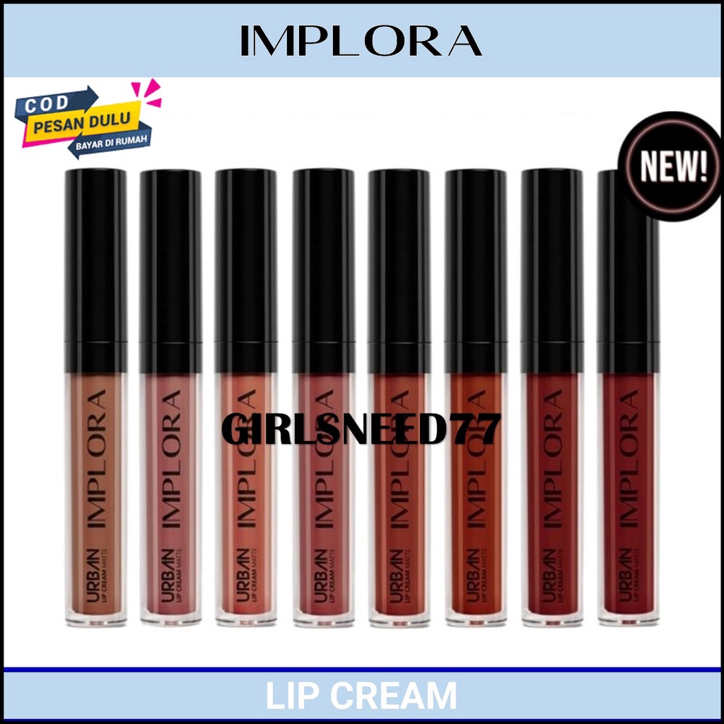 Implora Lip Cream Matte Urban (Ready Lengkap 20 varian Warna)