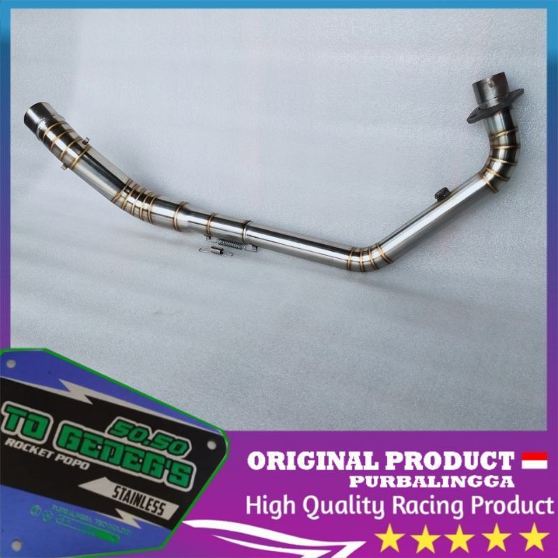 Pipa leher knalpot Cbr 150 r K45a Lokal stainlees CBR Lokal K45a full stainless