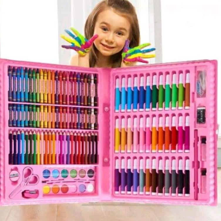 

Bisa COD CRAYON SET SPIDOL SET PENSIL WARNA SET COLORING SET 150 PCS ALAT TULIS 