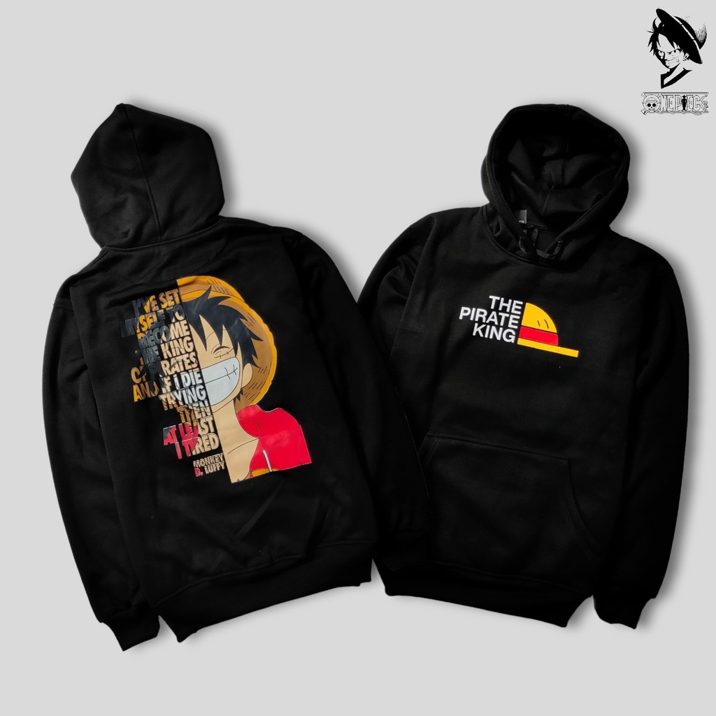 One Pice Monkey D-Luffy Hoodie II Jumper Hoodie Anime II Sweater Hoodie Sablon One Pice D-Luffy ( Pria &amp; Wanita )All Motif