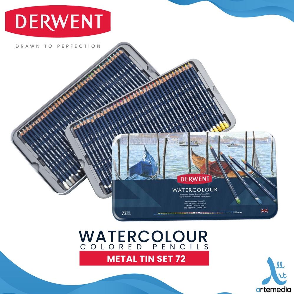 

Pensil Warna Derwent Watercolor 72 Pencil Color Metal Tin Set