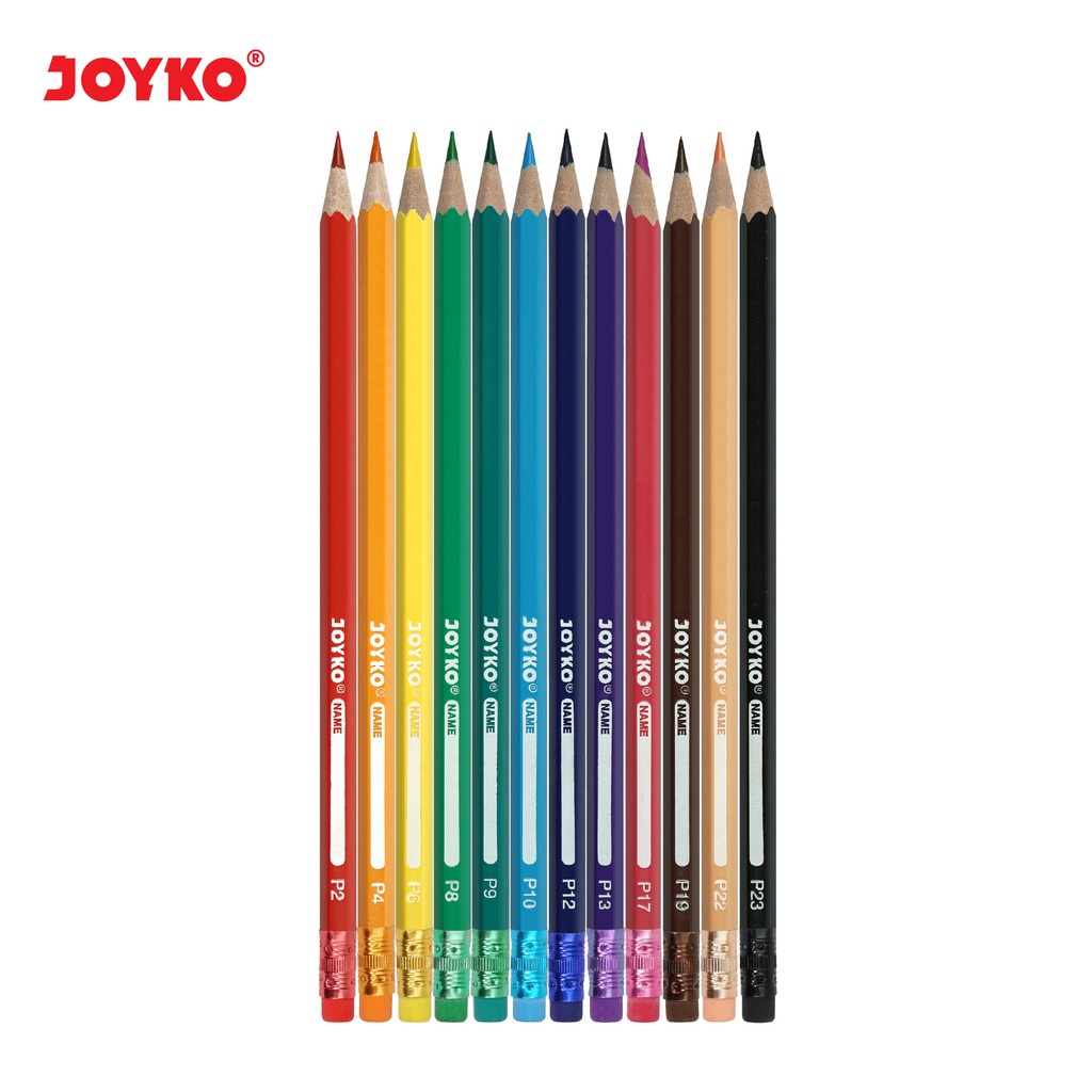 Pensil Warna Joyko Erasable CP-109 CP-115 Joyko Pensil Warna Dapat Dihapus Erasable Color Pencils Hexagonal Grip