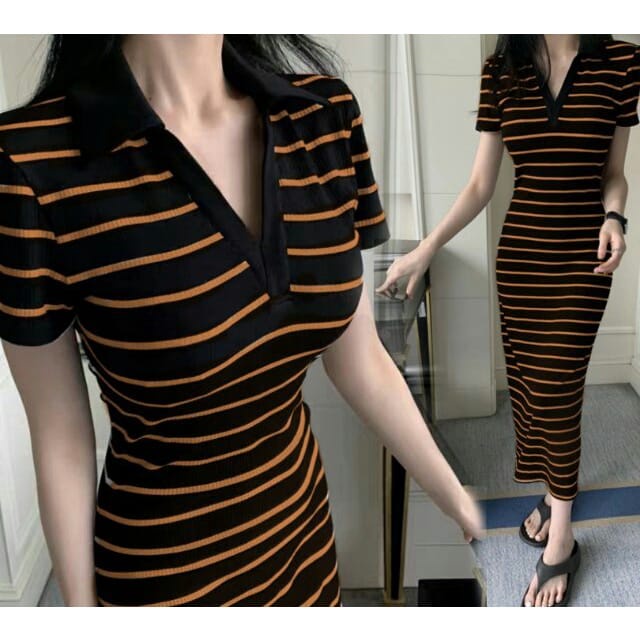 DRES RAJUT SALUR KERAH /LONGDRES/BODYCONT/TERBARU