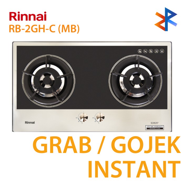 Kompor Rinnai RB 2GH C (MB) / RB 2 GH C (MB) Grab / Gojek Instant