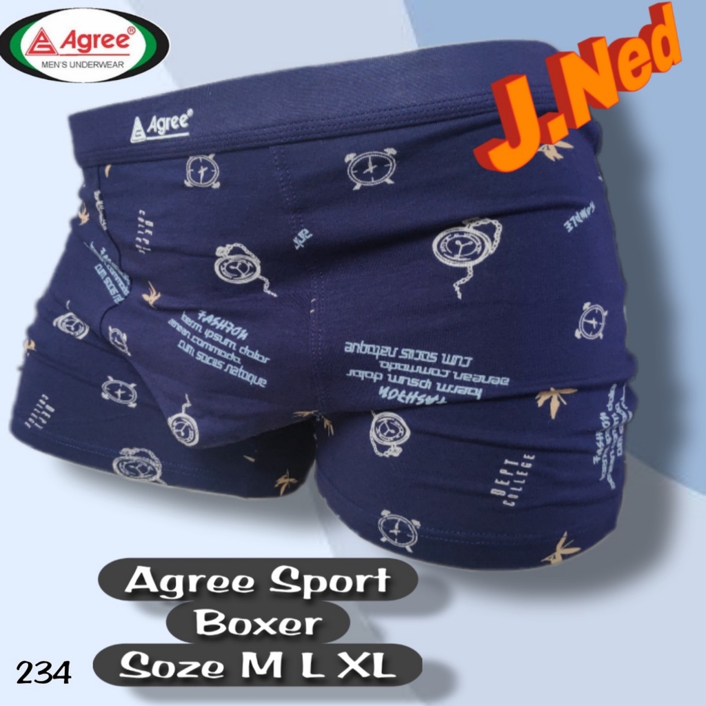 J234 (hrg satuan) CELANA DALAM BOXER PRIA AGREE