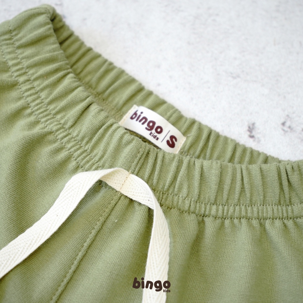 BINGOKIDS | JOGGER PANTS / Celana Jogger Panjang Anak Balita 1-5 Tahun                 Anak Laki Perempuan Unisex Baby Terry Premium Coklat Khaki Cream Olive Green Hijau